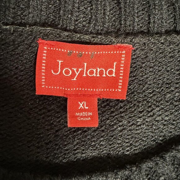 Joyland Christmas Sweater Womens XL 3D Ornaments Santa Tinsel Sequins Tree Bows - Picture 4 of 9